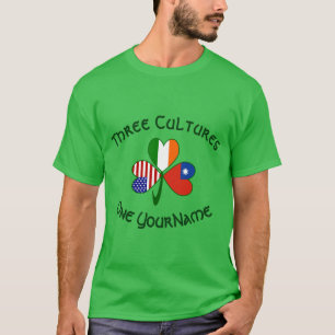 Personalized Taiwan China Ireland USA Shamrock Men T-Shirt