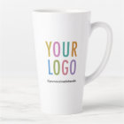 Personalized Tall Latte Mug Custom Logo 17 oz