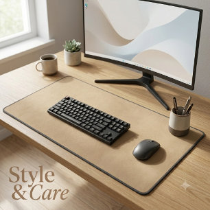 Personalized Tan Colour Desk Mat for Home or Offic