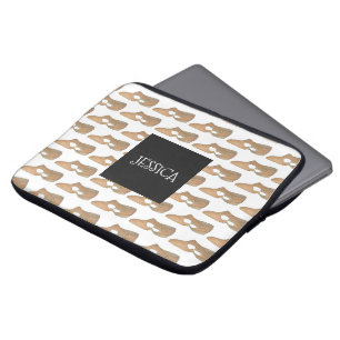 Personalized Tan Lyrical Shoe Dance Teacher Gift Laptop Sleeve