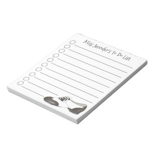 Personalized Tap Shoe Tapdance Dance Teacher Gift Notepad
