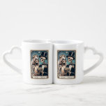 Personalized Tarot Card Wedding  Coffee Mug Set<br><div class="desc">Just married, skeleton bride and groom tarot card theme lover's mugs for newlyweds. Brings humour to the expression "til death do us part". Simply add the names of the newlyweds at the bottom of the illustration. I picture these mugs used by the new couple, then eventually displayed on a shelf...</div>