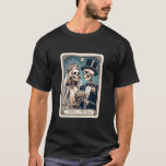 Personalized Tarot Theme Wedding Newlyweds Black T-Shirt<br><div class="desc">Personalized skeleton bride and groom tarot themed T shirt personalized with your names. Brings humour to the expression "til death do us part".</div>