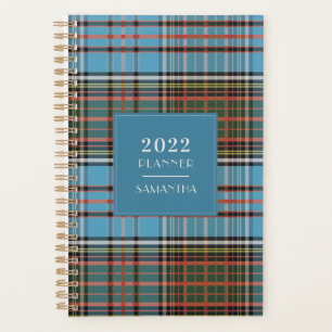 Personalized Tartan Anderson Plaid Annual 2022 Planner