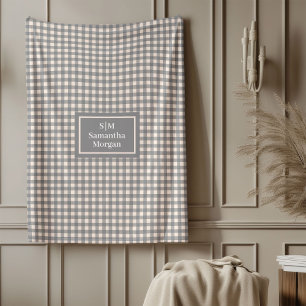 Personalized Tartan Blanket Trendy Colours Accent
