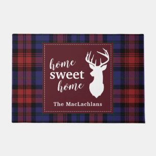 Personalized Tartan Christmas Clan MacLachlan Doormat