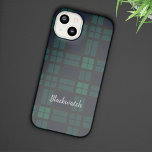 Personalized Tartan Clan Black Watch Plaid Custom  Case-Mate iPhone Case<br><div class="desc">Custom Clan Black Watch tartan blue green and dark grey check design phone case for anyone who loves classic and elegant cover for their treasured possessions. Perfect gift for family, dad, husband or other special gift giving occasions. Celebrate all things tradition and family clan with this cool Clan Black Watch...</div>