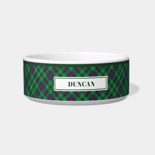 Personalized Tartan Clan Duncan Plaid Pattern Bowl