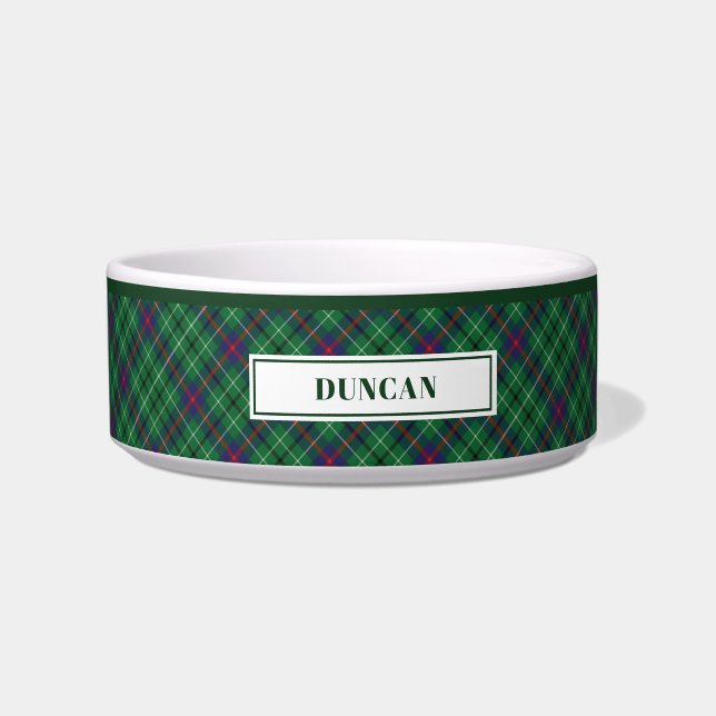 Personalized Tartan Clan Duncan Plaid Pattern Bowl (Front)