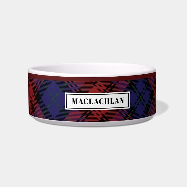 Personalized Tartan Clan MacLachlan Plaid Pattern Bowl (Front)