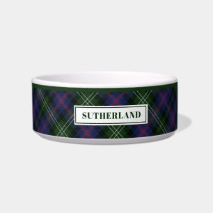 Personalized Tartan Clan Sutherland Plaid Pattern Bowl