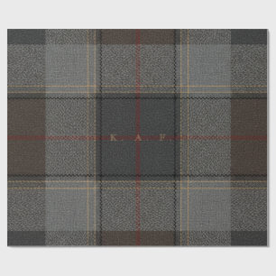 Personalized Tartan Gift Wrap – Custom Monogram 