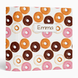 Personalized Tasty Assortment of Doughnuts Binder