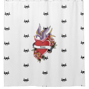 Personalized Tattoo Love Birds Heart