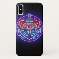 Personalized Tattoo Shop Nautical Neon Sign Style