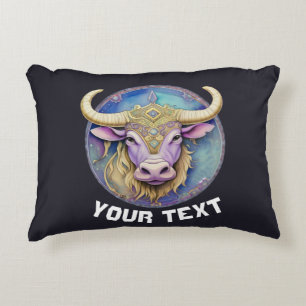 Personalized Taurus Zodiac Accent Pillow