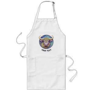 Personalized Taurus Zodiac Long Apron