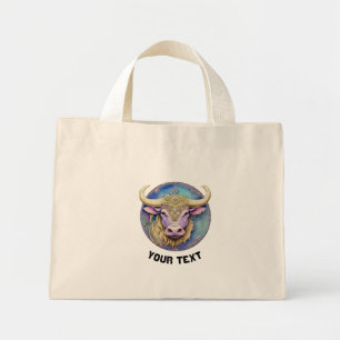 Personalized Taurus Zodiac Mini Tote Bag