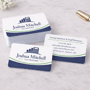 Personalized Tax Preparer Professional Accountant Business Card