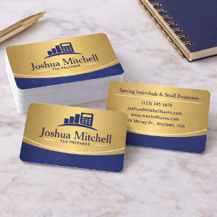 Personalized Tax Preparer Professional Accountant Business Card