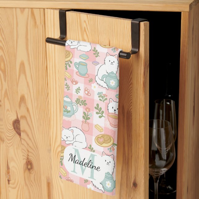 Personalized Tea & Baker Monogram Kitchen Towels (Thirds Fold)