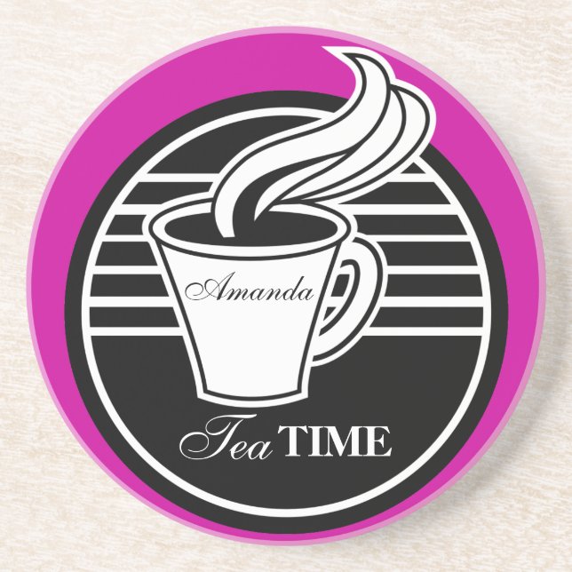 Personalized Tea Cup Drink Coaster (Front)