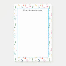 Personalized Teacher Alphabet Notepad