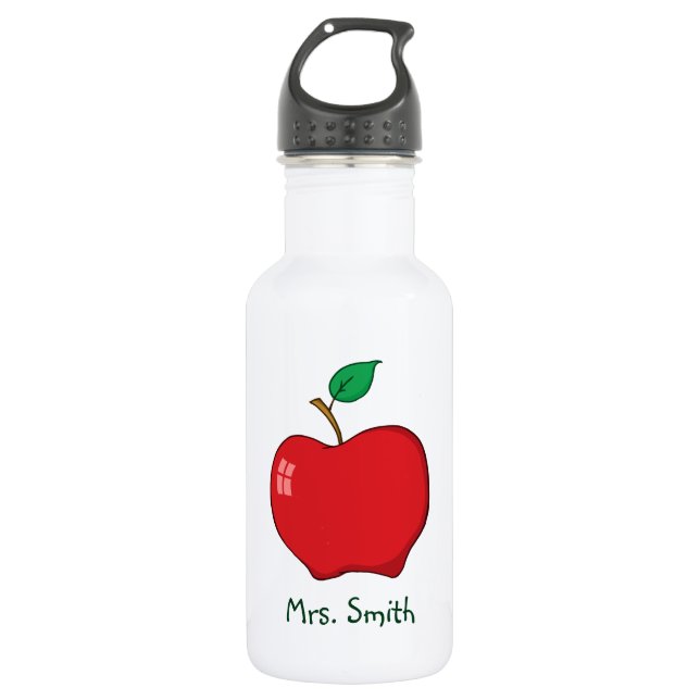 Personalized Teacher Apple Liberty Bottle (Front)
