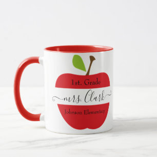 Personalized Teacher apple Mug
