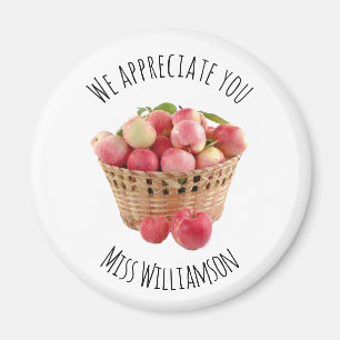 Personalized TEACHER APPRECIATION Apples Magnet