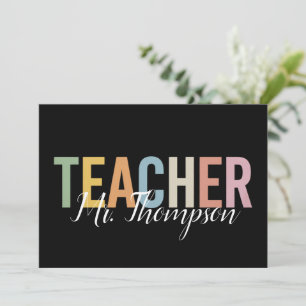 Personalized Teacher Appreciation Back to School  Invitation