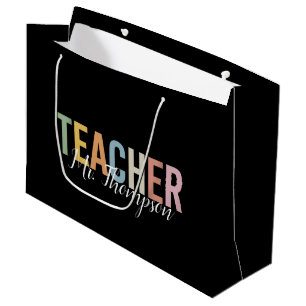 Personalized Teacher Appreciation Back to School  Large Gift Bag