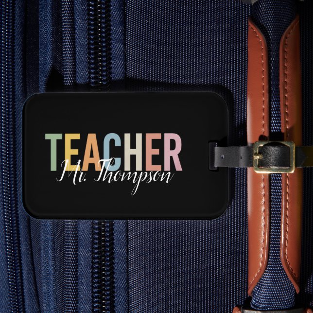 Personalized Teacher Appreciation Back to School  Luggage Tag (Front Insitu 4)