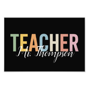 Personalized Teacher Appreciation Back to School  Photo Print