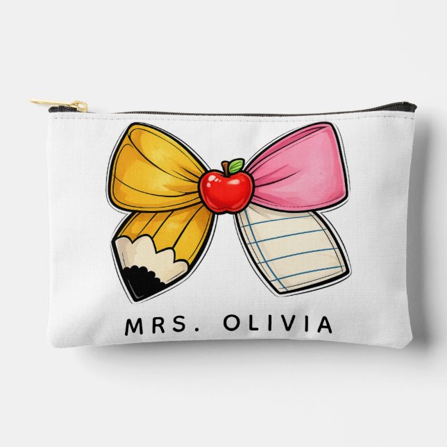 Personalized Teacher Appreciation | Custom Teacher Accessory Pouch (Front)