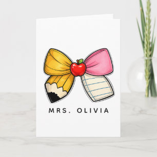 Personalized Teacher Appreciation Custom Teacher Card