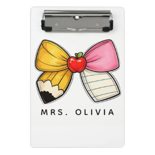 Personalized Teacher Appreciation Custom Teacher Mini Clipboard