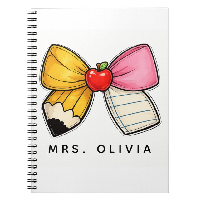 Personalized Teacher Appreciation | Custom Teacher Notebook (Front)
