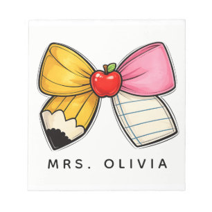 Personalized Teacher Appreciation Custom Teacher Notepad