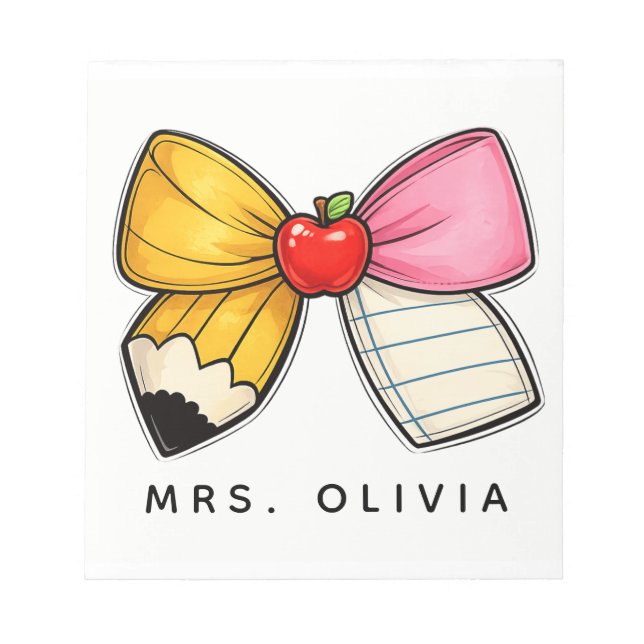 Personalized Teacher Appreciation | Custom Teacher Notepad (Front)