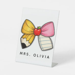 Personalized Teacher Appreciation Custom Teacher Pedestal Sign