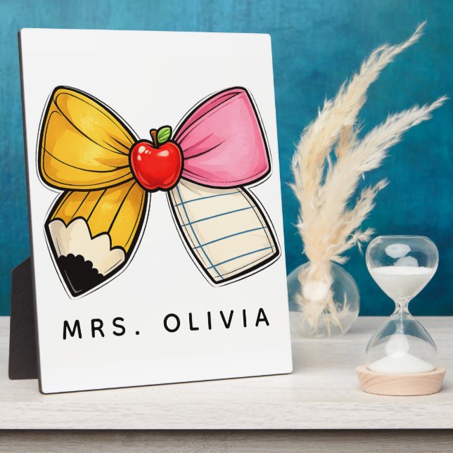 Personalized Teacher Appreciation | Custom Teacher Plaque (Side)