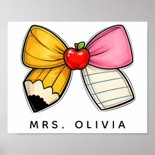 Personalized Teacher Appreciation   Custom Teacher Poster