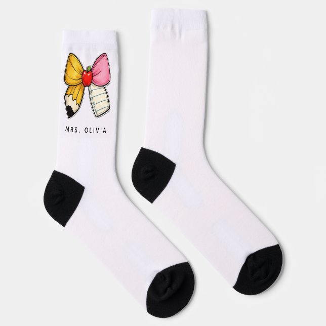 Personalized Teacher Appreciation | Custom Teacher Socks (Right)