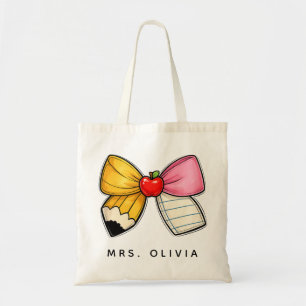 Personalized Teacher Appreciation   Custom Teacher Tote Bag