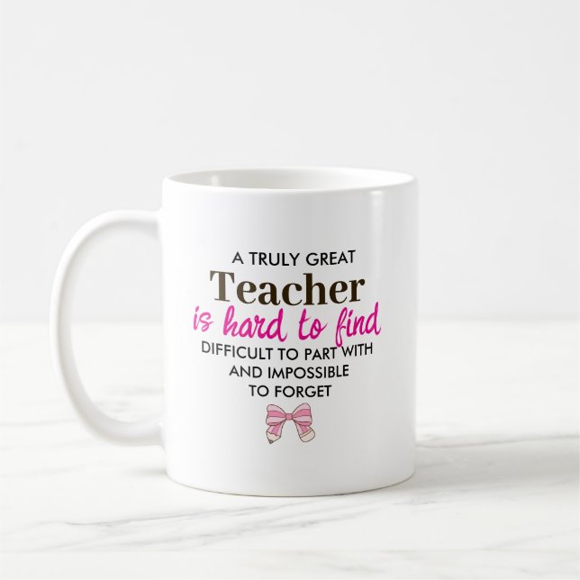 Personalized Teacher Appreciation Gift Coffee Mug (Left)