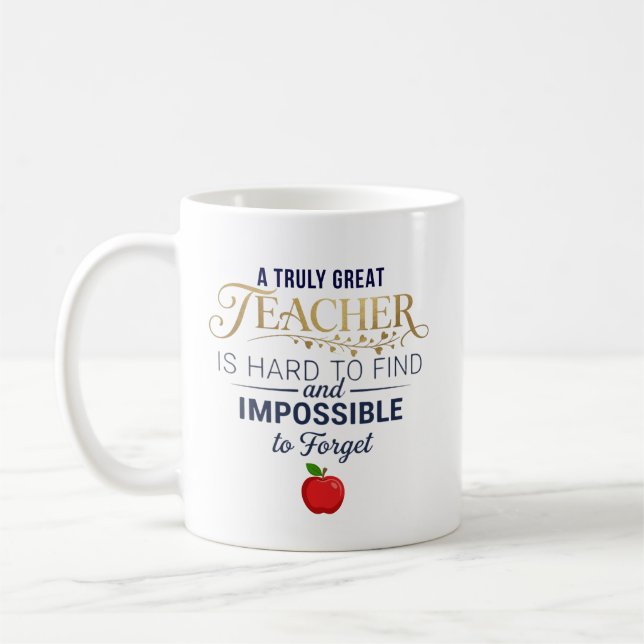 Personalized Teacher Appreciation Gift Coffee Mug (Left)