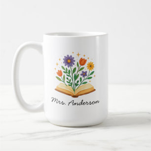 Personalized Teacher Appreciation Gift, Custom Flo Coffee Mug