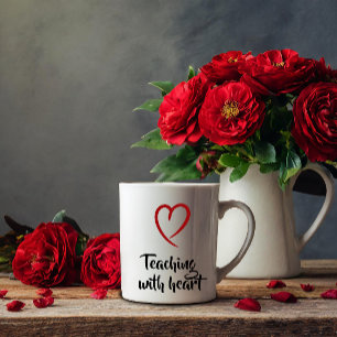 Personalized Teacher Appreciation Heart Frame Mug