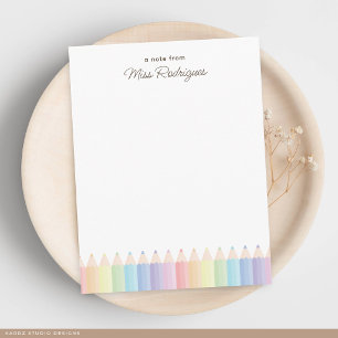 Personalized Teacher Appreciation Pastel Rainbow Card